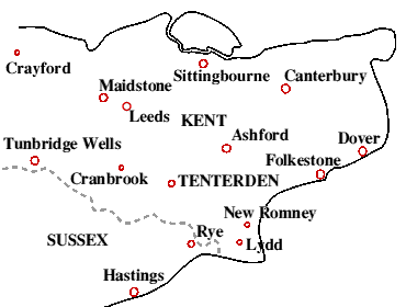 Map of Kent